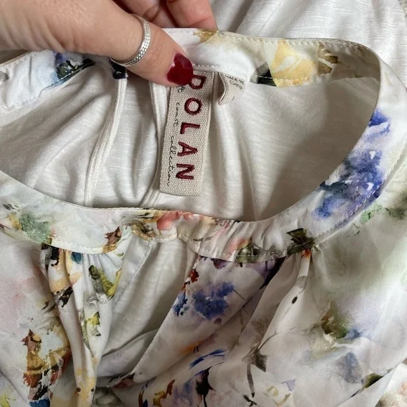 Anthropologie Dolan Floral Long Ruffle Sleeve Blouse Size Medium - Picture 11 of 15